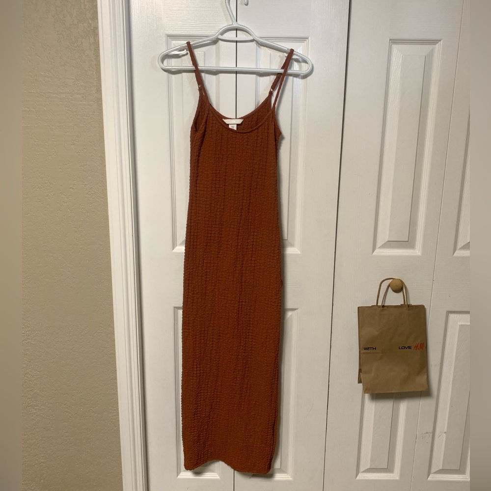 H&M Women's Rust coloured Maxi Dress